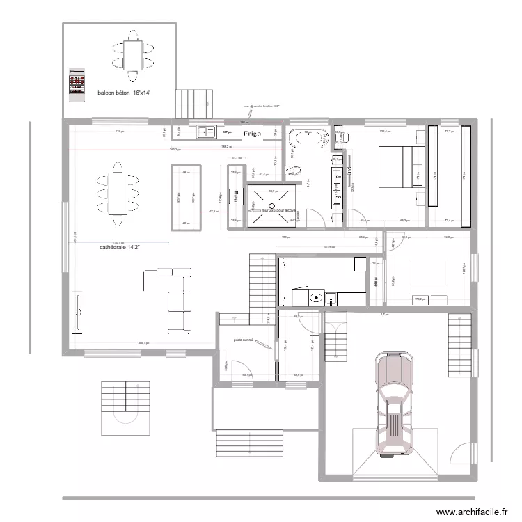 pinewwod split. Plan de 