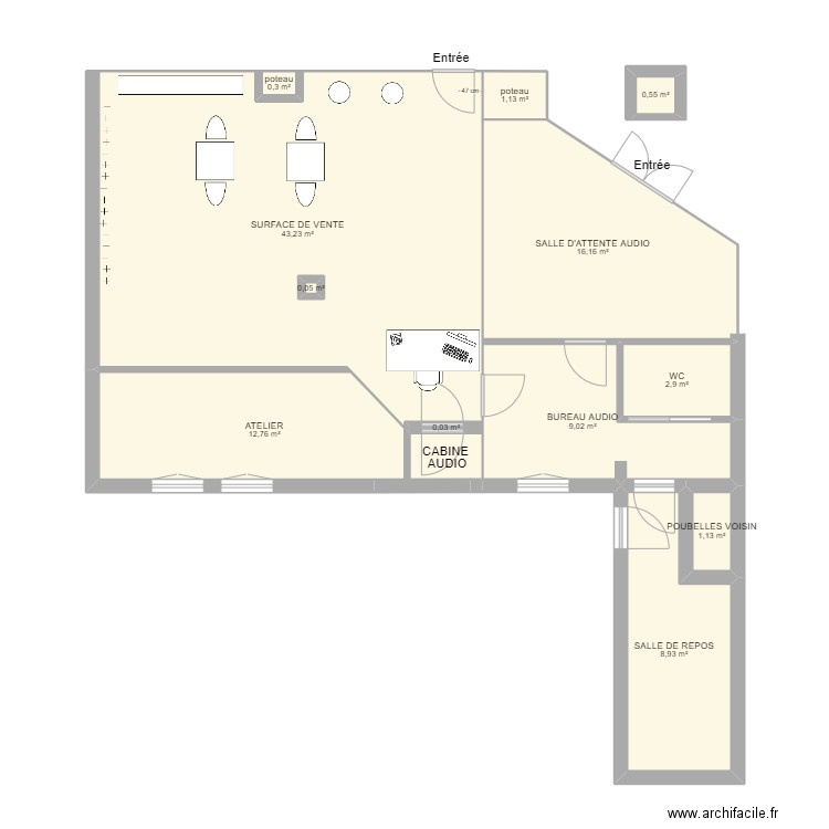 MAGASIN ACTUEL. Plan de 0 pièce et 0 m2