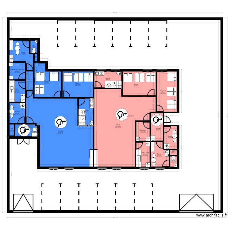 Mareuil les Meaux Projet pl1 jr - ArL. Plan de 25 pièces et 575 m2