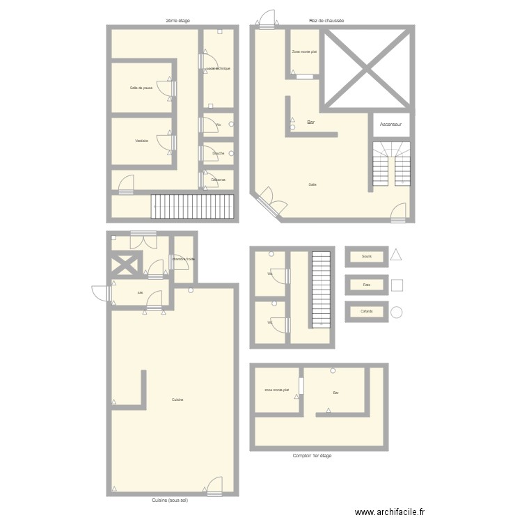 origini. Plan de 28 pièces et 245 m2