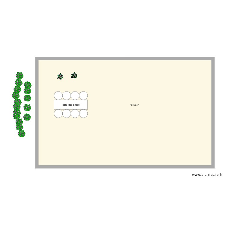 LUCETTE 22. Plan de 1 pièce et 128 m2