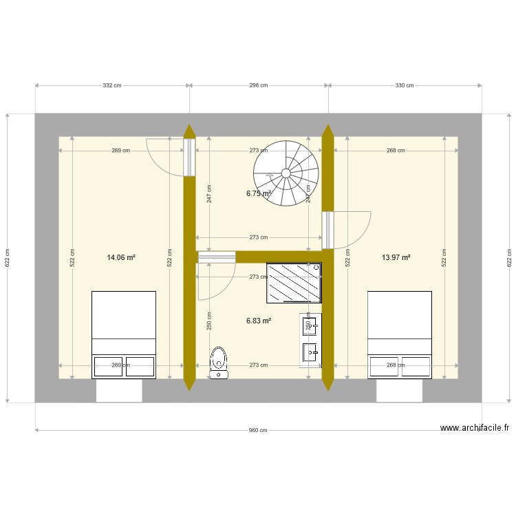 Maison les jaunais surélévé. Plan de 0 pièce et 0 m2