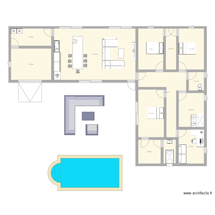 maison. Plan de 0 pièce et 0 m2