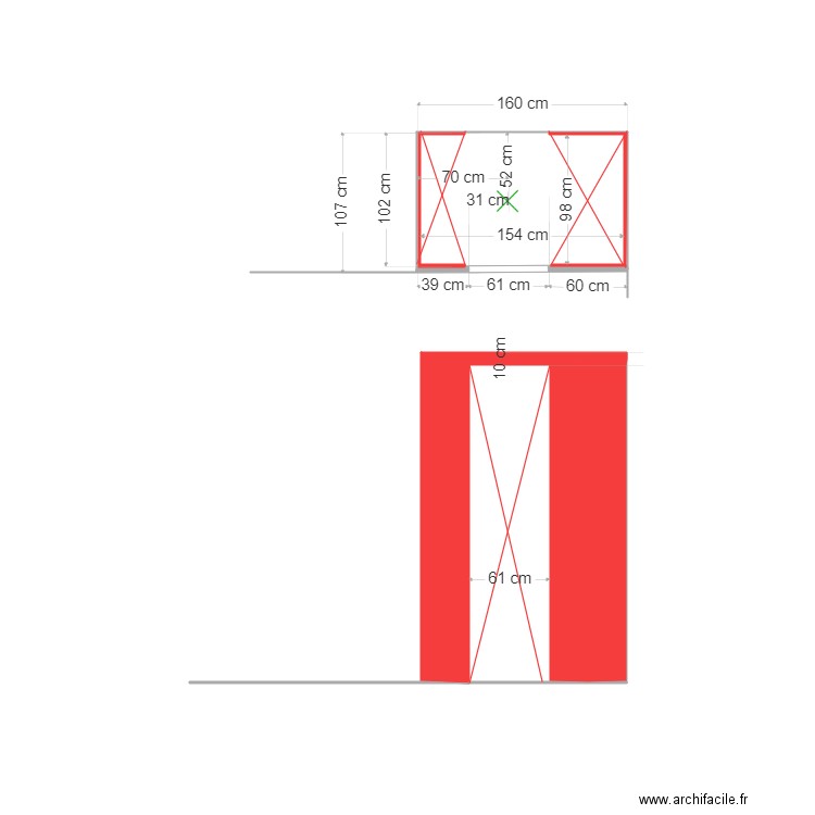 reuilly dressing. Plan de 0 pièce et 0 m2