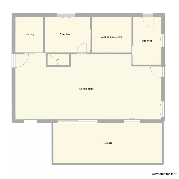Maison Tarendol vide 85 m&sup2;. Plan de 
