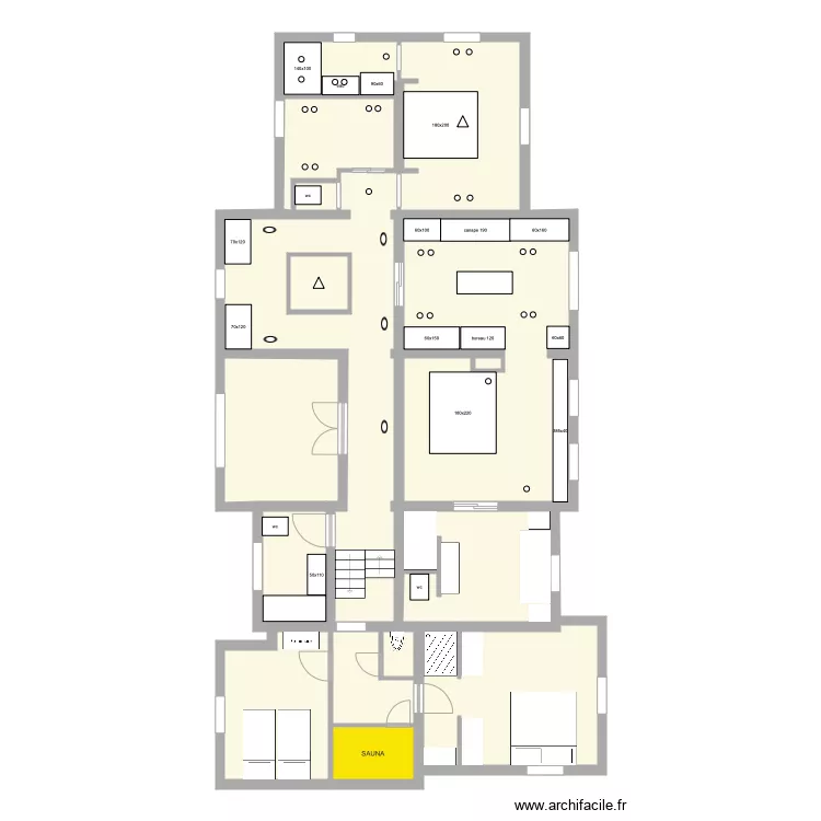 B&eacute;chet 1e Rajoute avec sauna. Plan de 0 pièce et 0 m2