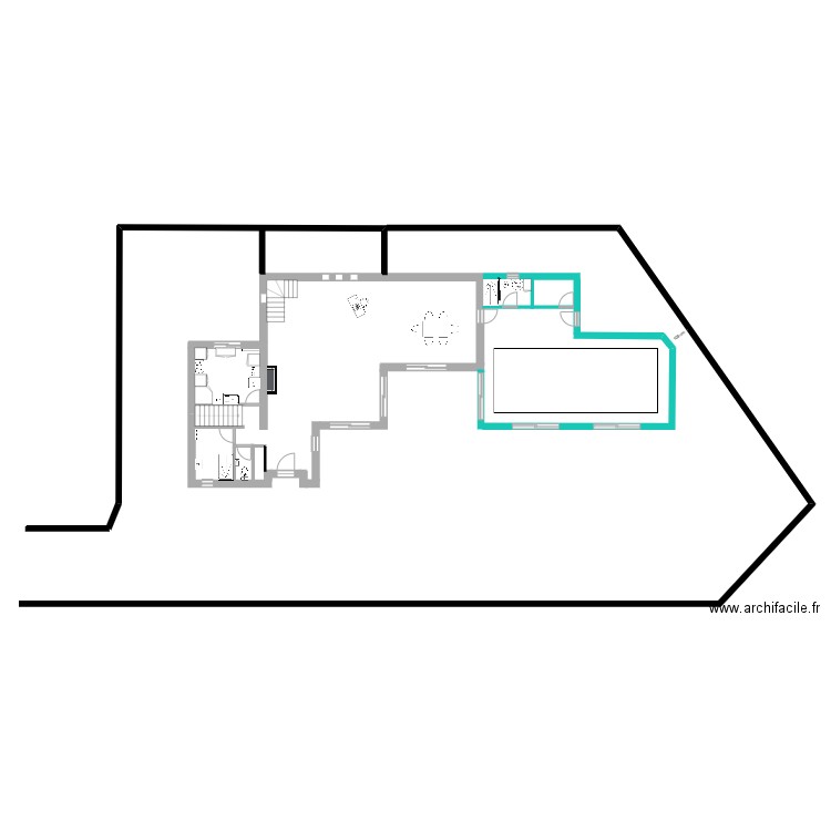 Saint Gratien BROM variante rez de chaussée piscine. Plan de 0 pièce et 0 m2