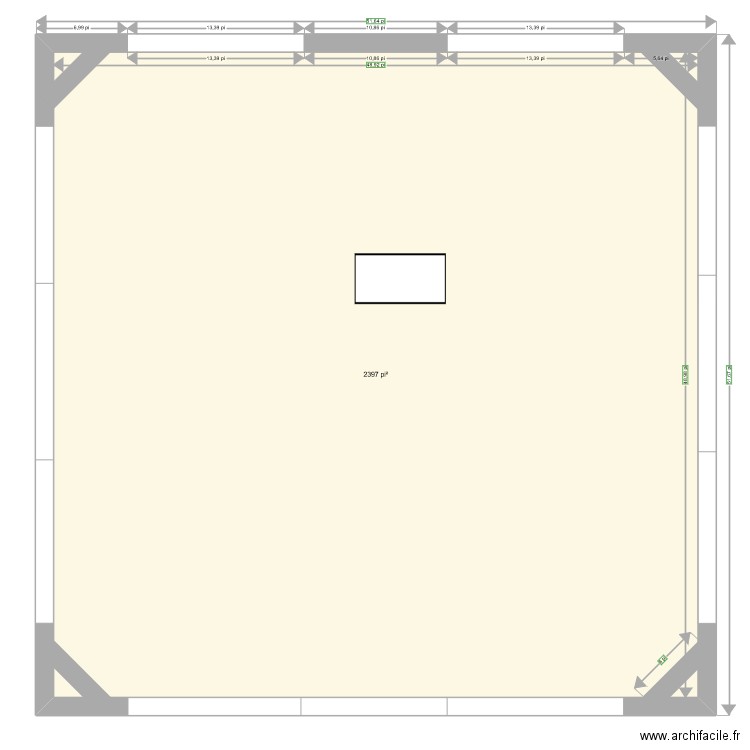 Plan des kiosques EXpo Sciences 2023. Plan de 1 pièce et 223 m2