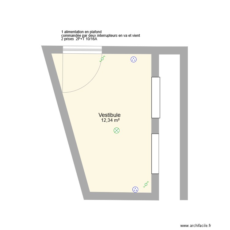 Vestibule Luçon. Plan de 0 pièce et 0 m2