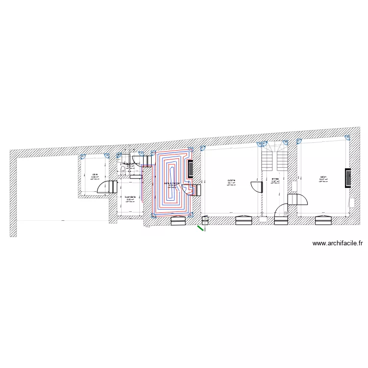 St Etienne de St Geoirs 3 plancher chauffant. Plan de 