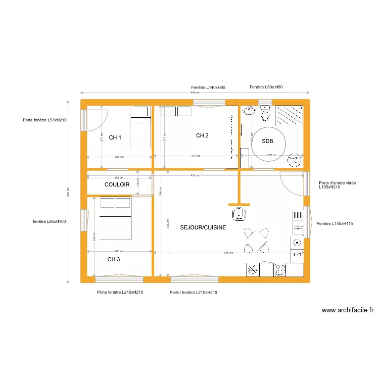 maison toit plat . Plan de maison toit plat . Plan de