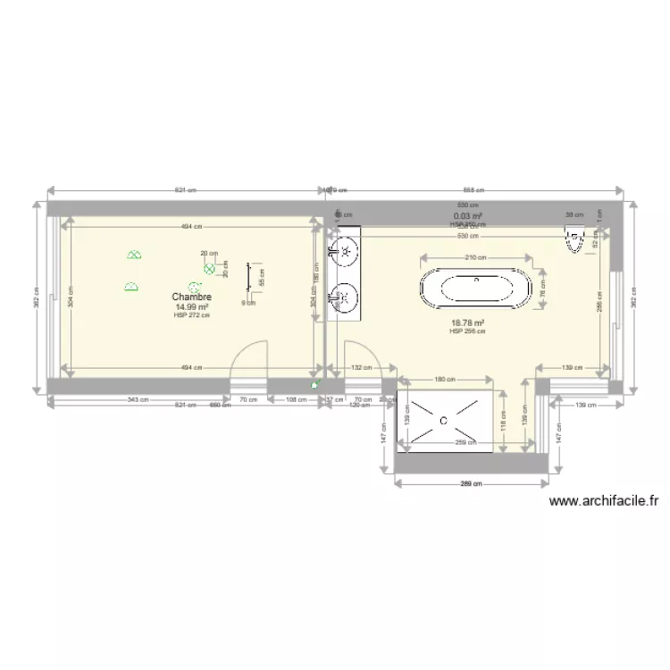 Salle de bain . Plan de Salle de bain . Plan de