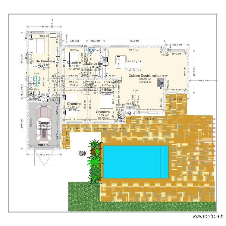 PLAN MAISON terrasse. Plan de 0 pièce et 0 m2