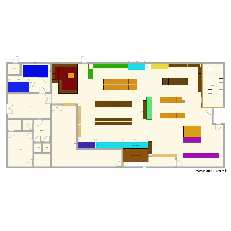 Magasin option 2 Frigo. Plan de 