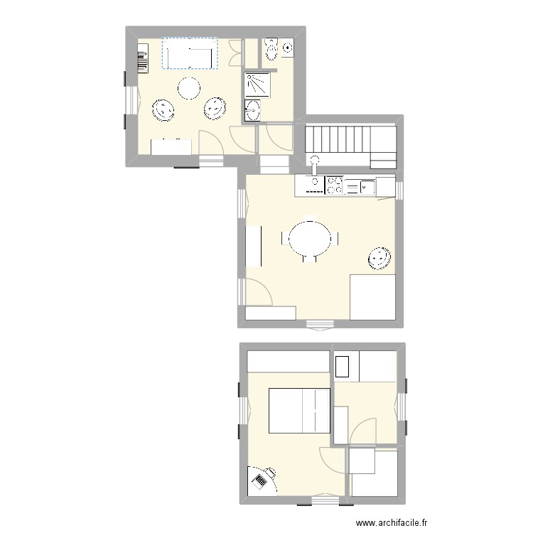 Buis les baronnies Plan 6 pièces 58 m2 dessiné par Marco69440