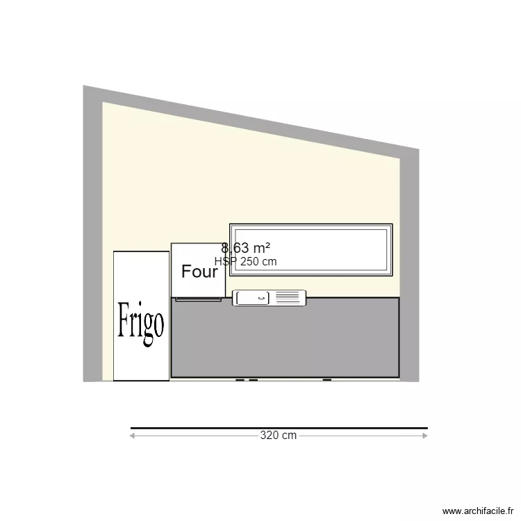 Int&eacute;rieur Pool house. Plan de 
