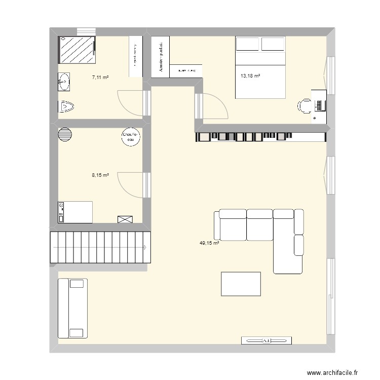 Boisé 3. Plan de 4 pièces et 78 m2