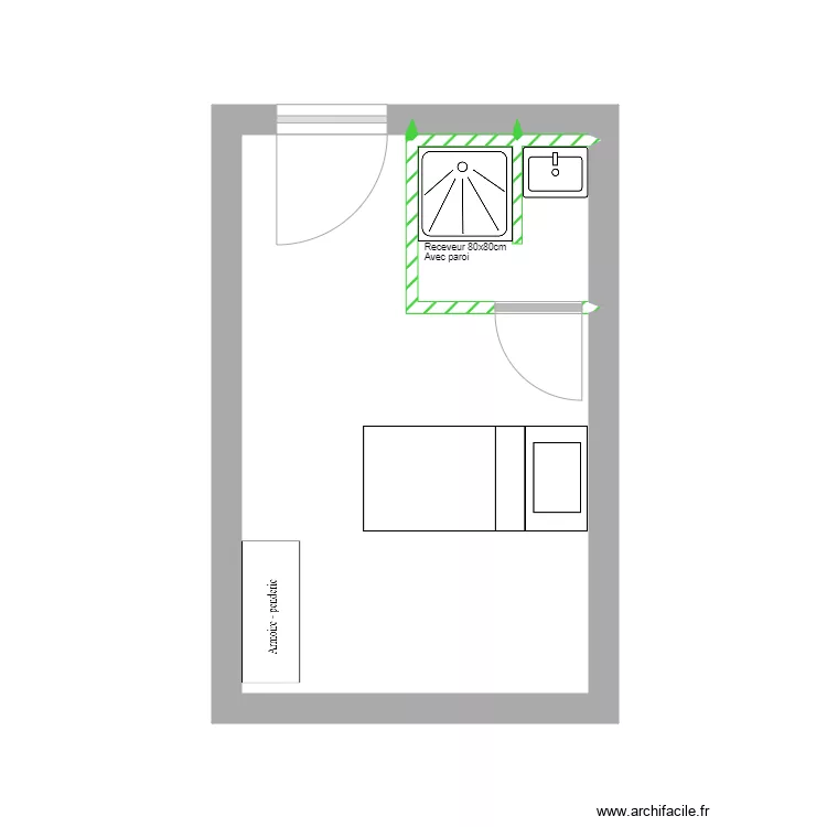 Chambre 104. Plan de 