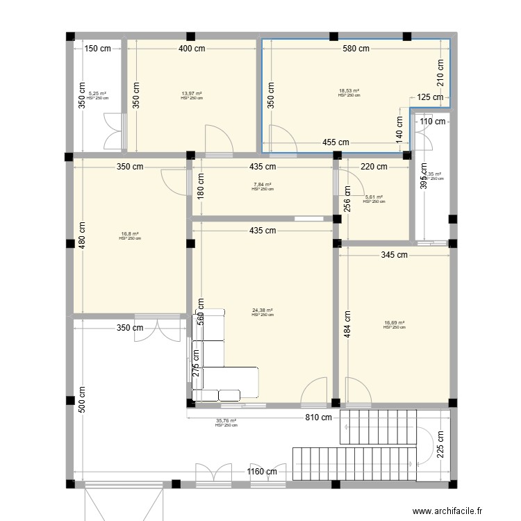 plans02. Plan de 11 pièces et 148 m2