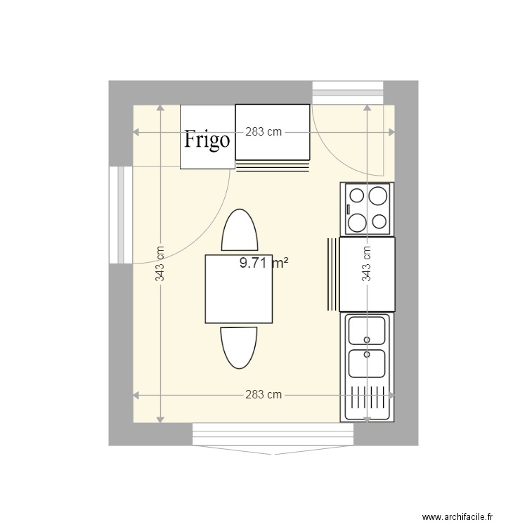 Cuisine. Plan de 0 pièce et 0 m2