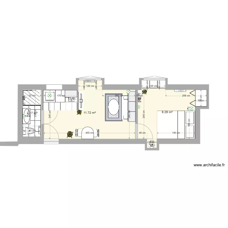 charenton apr&egrave;s bar. Plan de 