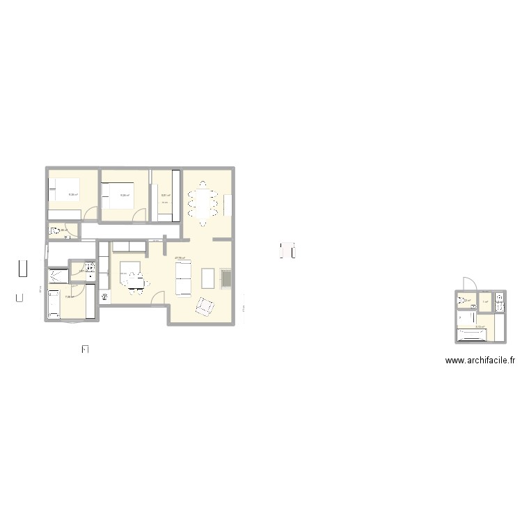 SDB sdb VF ?. Plan de 11 pièces et 91 m2