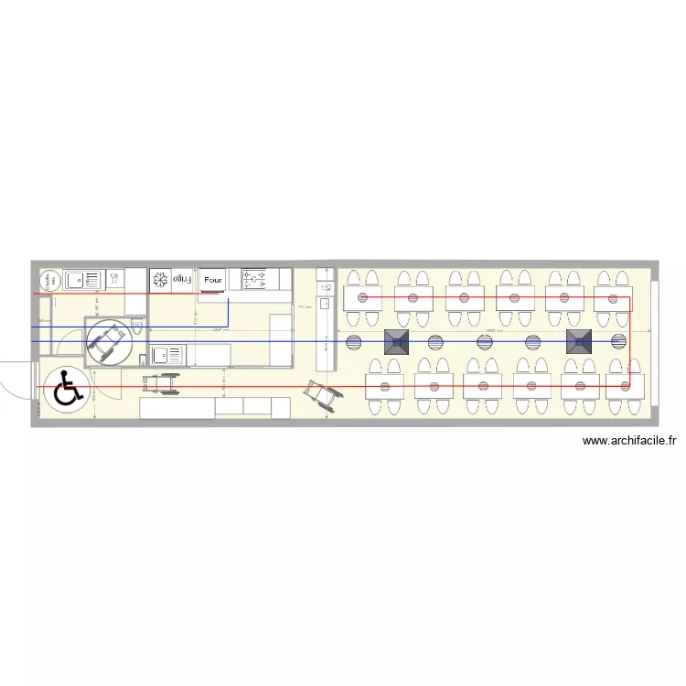 RESTAURANT DES BERGERS V4. Plan de 