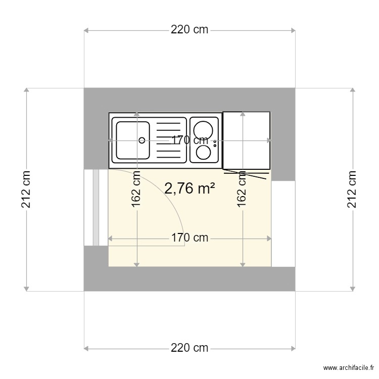 appartement 8 machecoul . Plan de 1 pièce et 3 m2