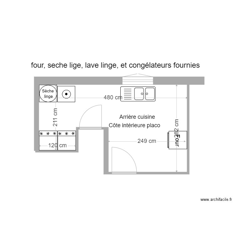 ARRIERE CUISINE. Plan de 0 pièce et 0 m2