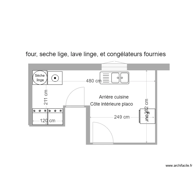 ARRIERE CUISINE. Plan de 