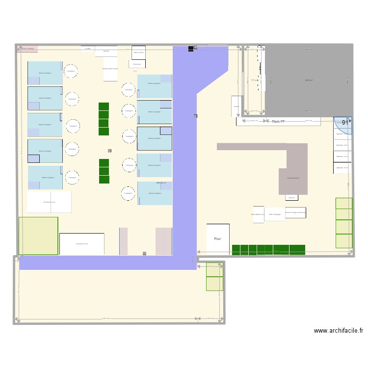 STAUBLI New. Plan de 3 pièces et 427 m2