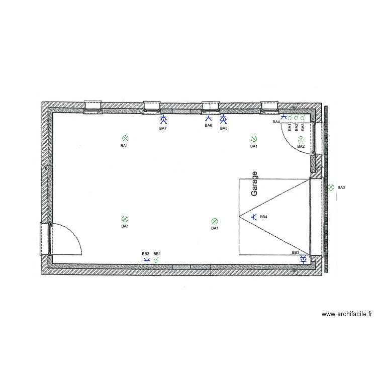 Garage. Plan de 0 pièce et 0 m2