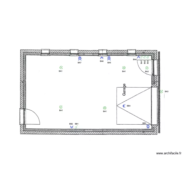 Garage. Plan de 