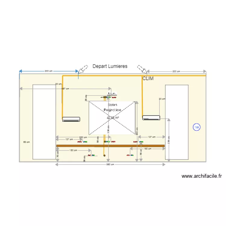 mur fenetre. Plan de 