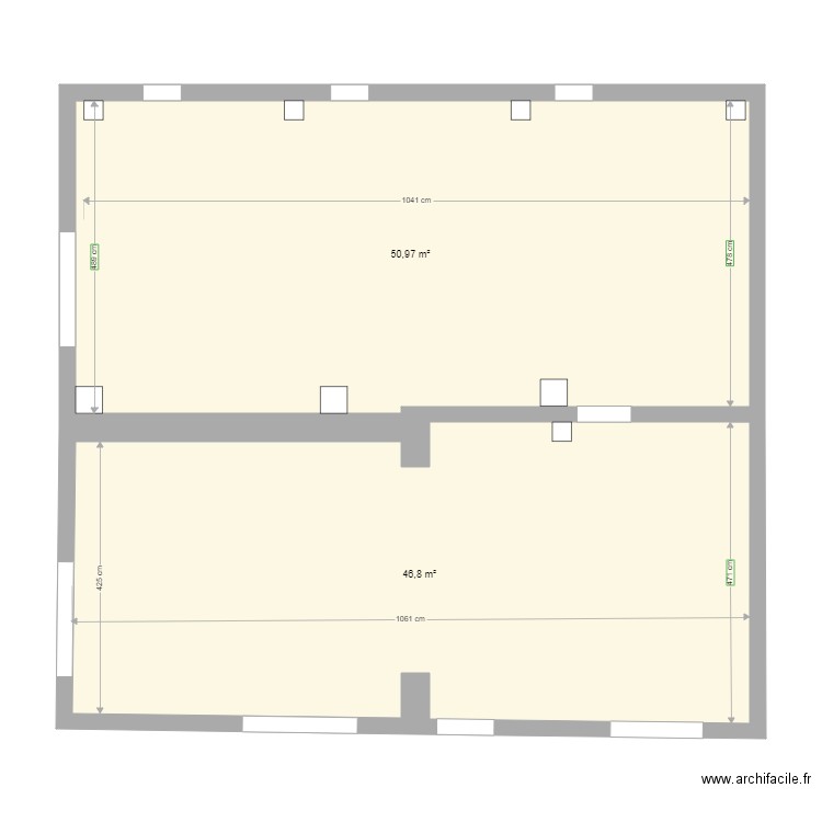 ETAT DES LIEUX RDC SIX FOURS. Plan de 2 pièces et 98 m2