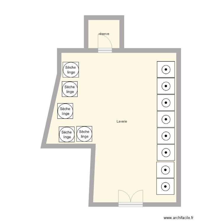 LAVERIE. Plan de 0 pièce et 0 m2