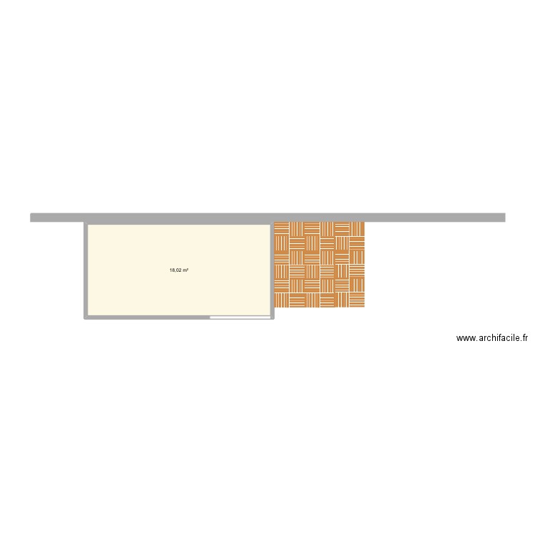 Abris poney. Plan de 1 pièce et 18 m2