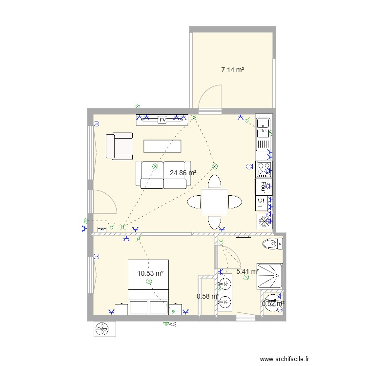 extension. Plan de 0 pièce et 0 m2