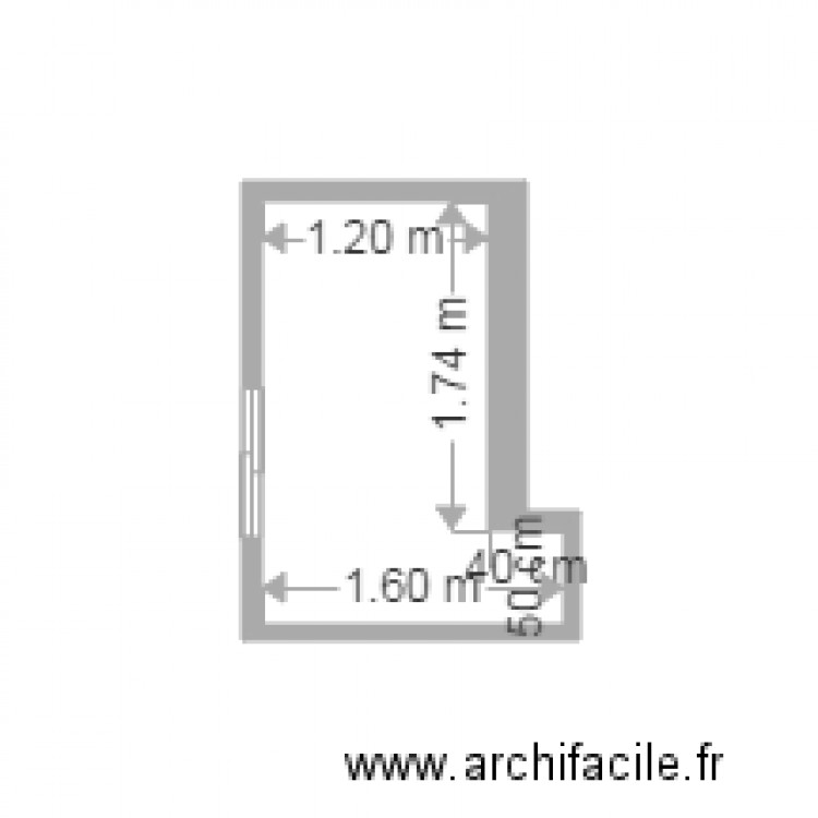 WC  douche chambre. Plan de 0 pièce et 0 m2