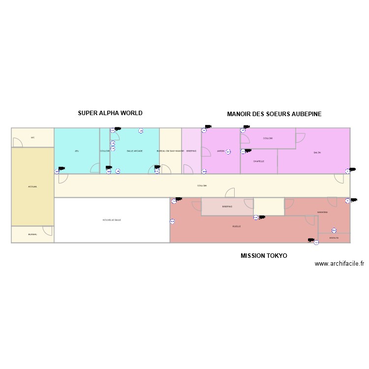 PLAN VIENNE 2 technique. Plan de 19 pièces et 286 m2