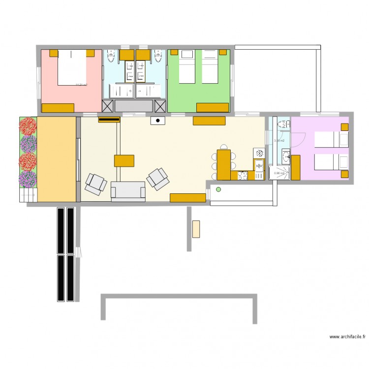 Gîte Le Pech Le Champ. Plan de 0 pièce et 0 m2