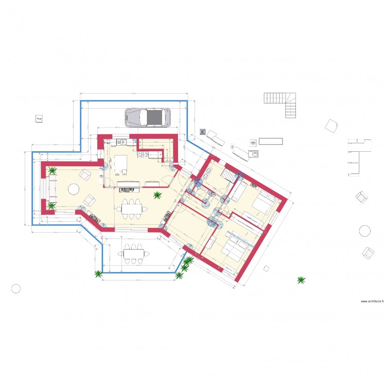 Villa réalisation projet  cuisine   18  au 7 juin. Plan de 0 pièce et 0 m2