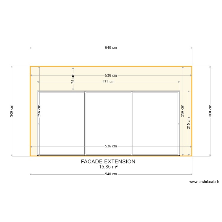 MOUVAUX FACADE EXTENSION. Plan de 0 pièce et 0 m2