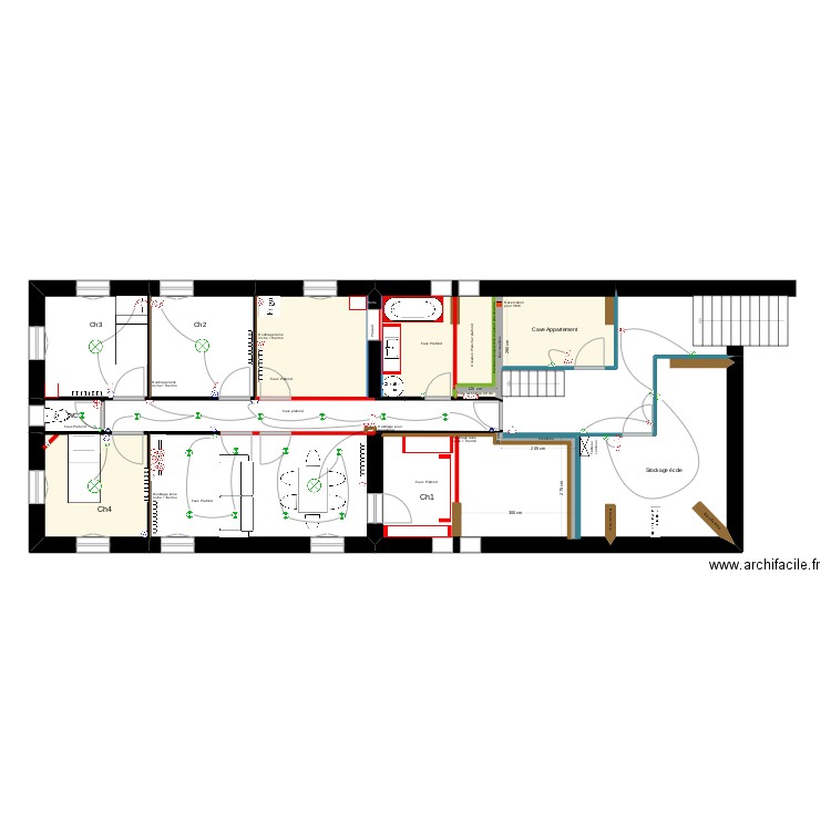 Ecole St Therèse lot maconnerie. Plan de 6 pièces et 49 m2