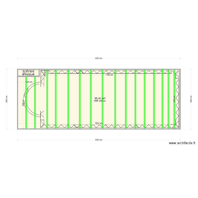 truss. Plan de 0 pièce et 0 m2