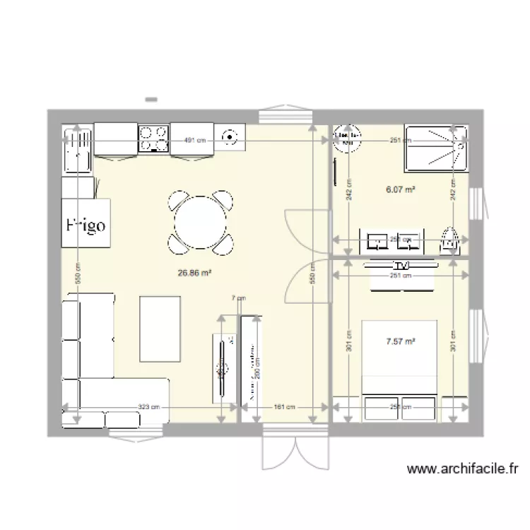 plan du studio bravone . Plan de 