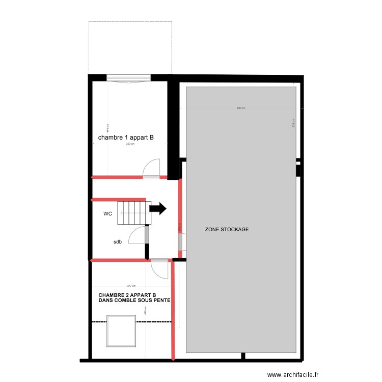 HOERNER HOMBOURG ETAGE comble appart b. Plan de 0 pièce et 0 m2