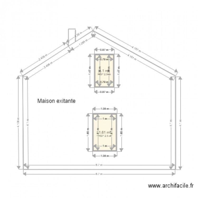 LEBRUN Pierre    PIGNON GAUCHE maison exitante. Plan de 0 pièce et 0 m2