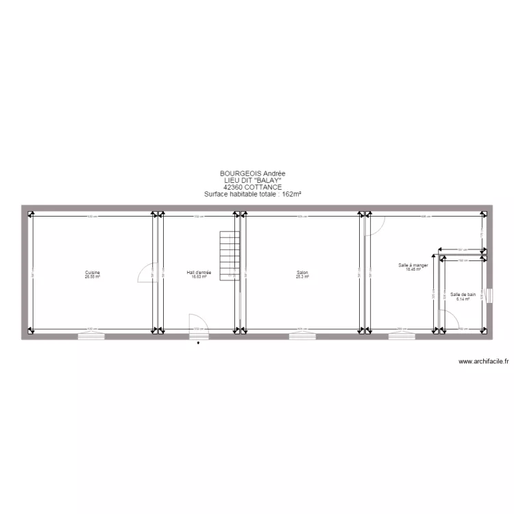 BOURGEOIS Andr&eacute;e. Plan de 