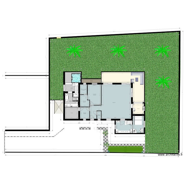 PLAN HC1 TERRAIN. Plan de 0 pièce et 0 m2